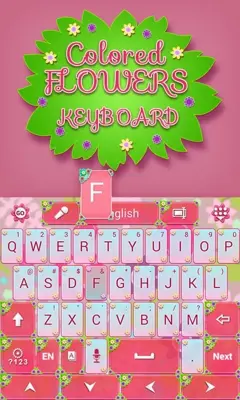 Colored Flowers Keyboard android App screenshot 1