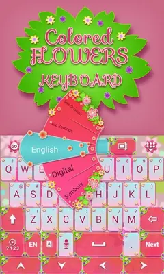 Colored Flowers Keyboard android App screenshot 3