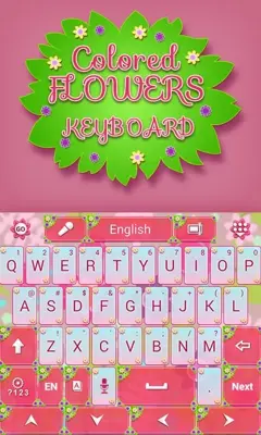 Colored Flowers Keyboard android App screenshot 4